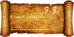 Fiegel Zalán névjegykártya