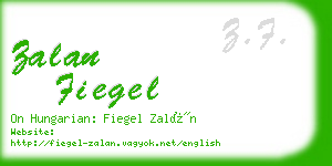 zalan fiegel business card